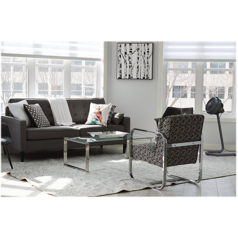 Alt View 14. Vornado - Vortex 9" Pedestal Fan - Black.