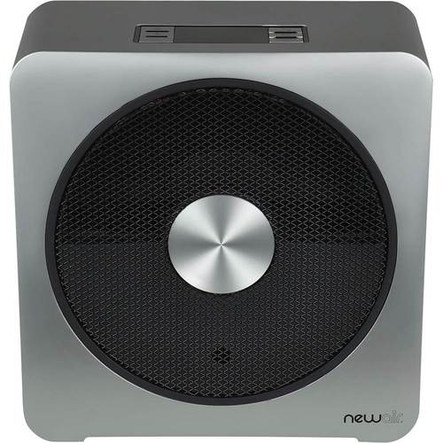 NewAir - Portable Ceramic Heater - Silver-Front_Standard 