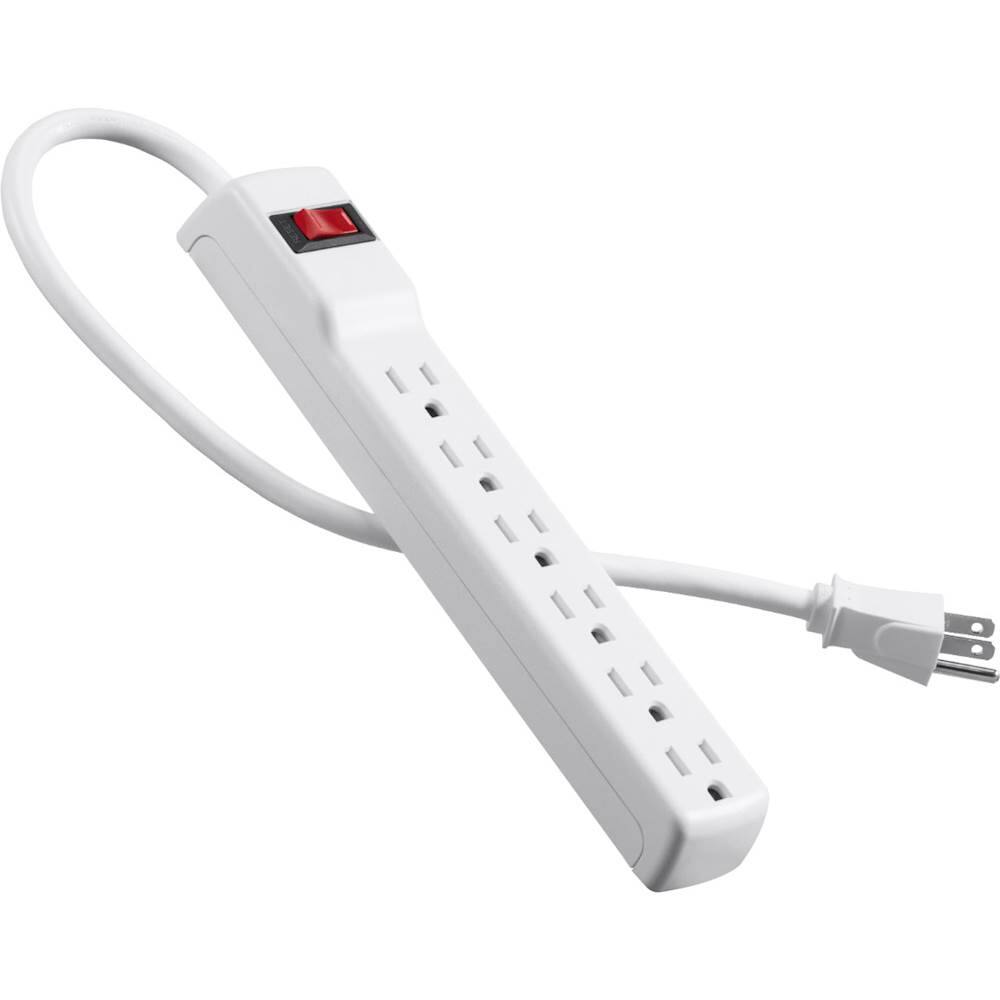 Alt View 11. Belkin - 6-Outlet Surge Protector Strip (2-Pack) - White.