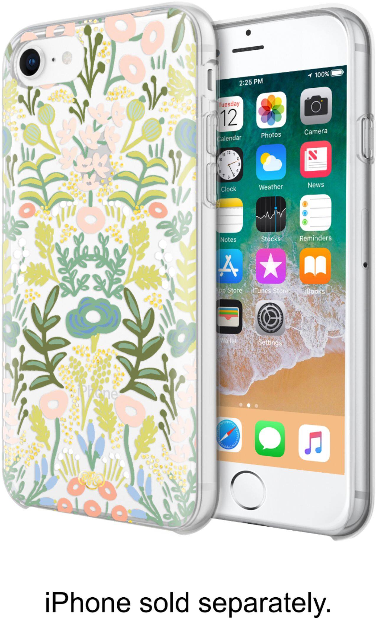 Best Buy Rifle Paper Case for Apple® iPhone® 7 and 8 Clear Tapestry RFIPH001CT