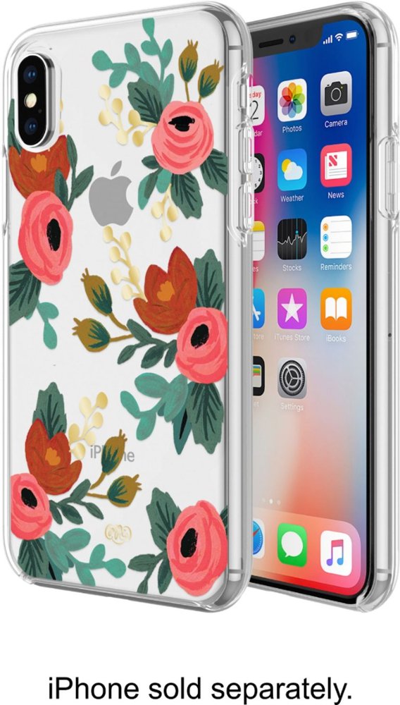 case for apple iphone x and xs - clear rosa