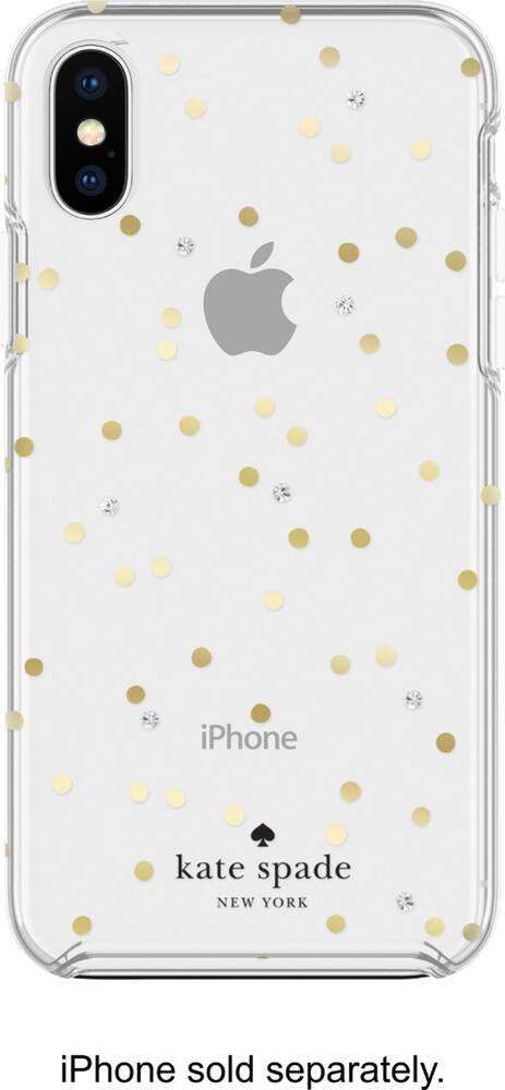 case for apple iphone x and xs - clear/scatter dot gold