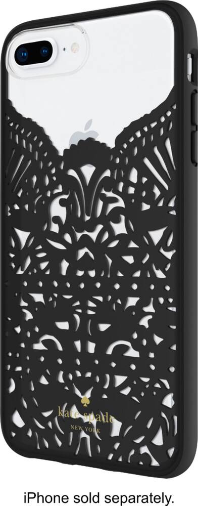 case for apple iphone 7 plus and 8 plus - clear/lace hummingbird black case for apple iphone 7 plus and 8 plus - clear/lace hummingbird black