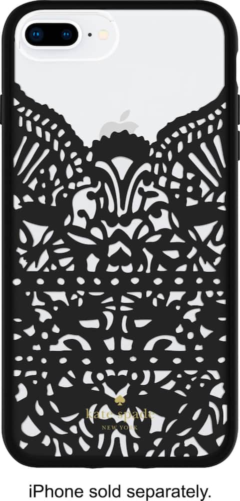 case for apple iphone 7 plus and 8 plus - clear/lace hummingbird black case for apple iphone 7 plus and 8 plus - clear/lace hummingbird black