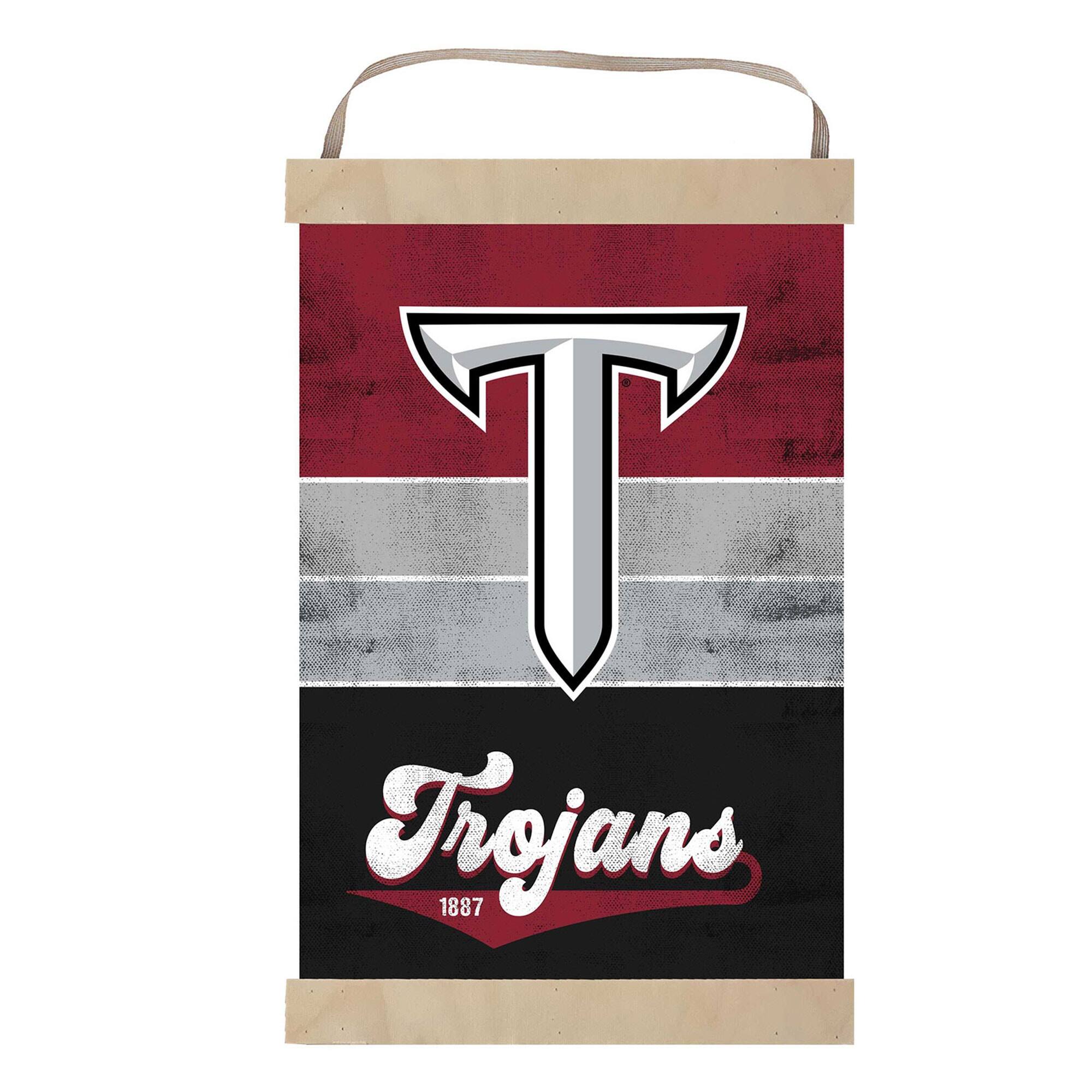 Troy University Trojans Reversible Retro Logo Banner Sign
