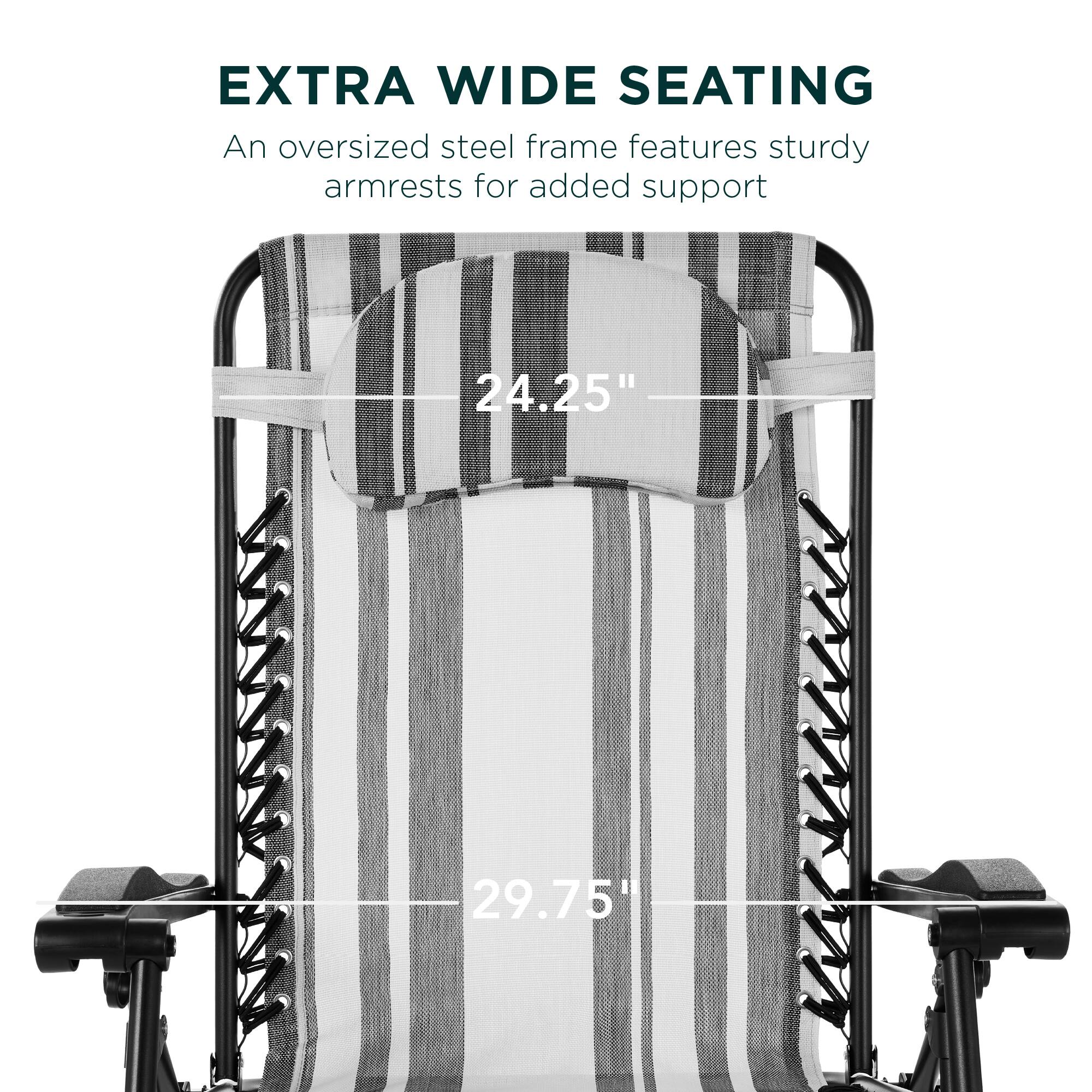 EXTRA WIDE SEATING

An oversized steel frame features sturdy armrests for added support

24.25"

29.75"