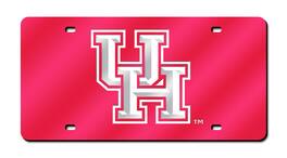 Rico Industries - University of Houston Cougars Red Mirrored Laser Cut License Plate Laser Tag - Multi