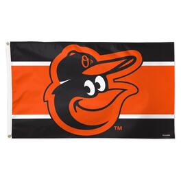 WinCraft - Baltimore Orioles 3' x 5' Horizontal Stripe Deluxe Single-Sided Flag - Multicolor