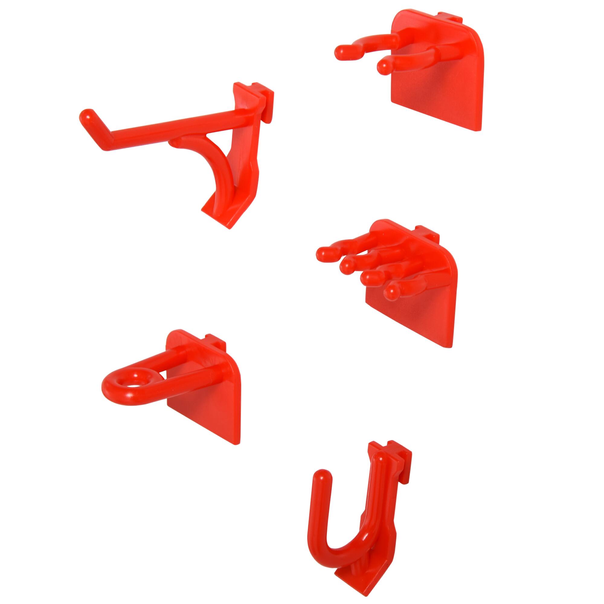 Alt View 8. Durhand - 54 Pieces Pegboard and Shelf Tool Organizer, Wall Mounted DIY Garage Storage with 50 Hooks, Gray - Grey.