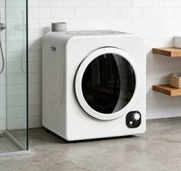 Akoasm - 2.1 cu ft Compact Laundry Tumble Dryer Machine Portable Clothes Dryer - White