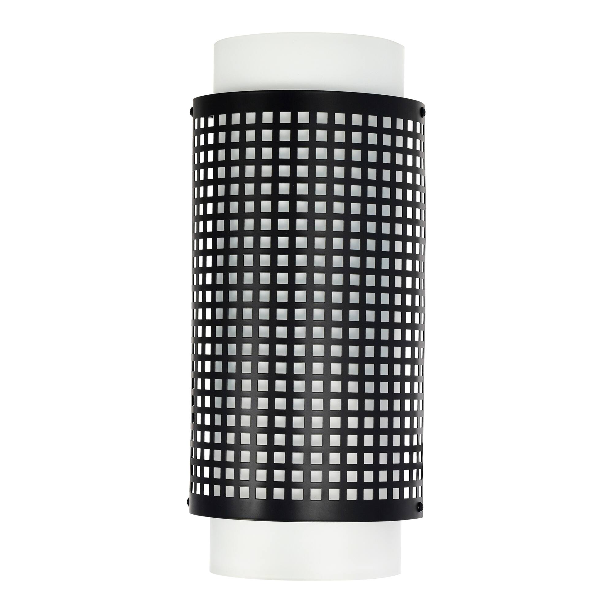 Alt View 2. CWI Lighting - Checkered 2 Light Wall Sconce With Black Finish - Black.