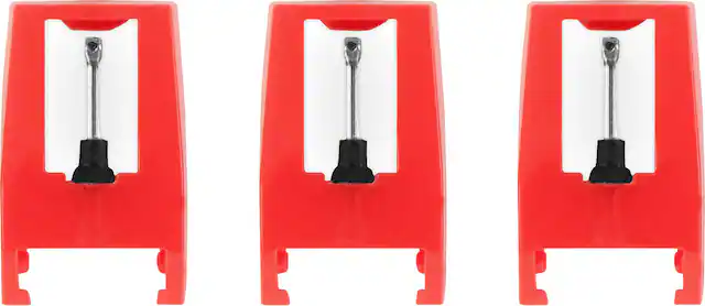 Front. Victrola - Turntable Replacement Needles (3-Pack) - White.