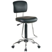 Office Star Products - WorkSmart Drafting Chair - Black - Front_Zoom