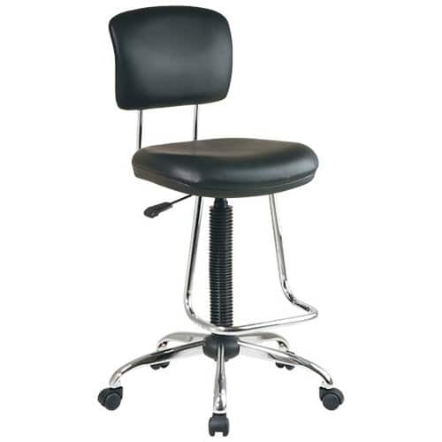 Office Star Products Work Smart Black Contemporary Ergonomic Adjustable  Height Swivel Upholstered Desk Chair in the Office Chairs department at