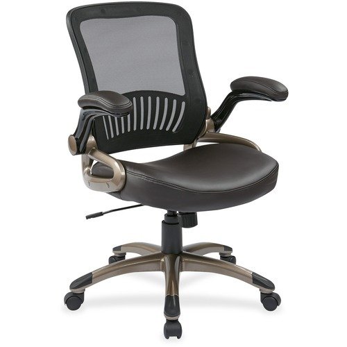 Office Star - Eco Leather Chair - Espresso - Front_Standard