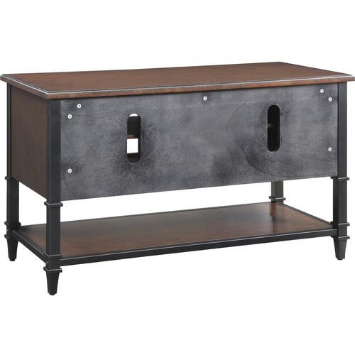 Back View: Sauder - Barrister Lane Collection TV Cabinet for Most Flat-Panel TVs Up to 80" - Iron Oak