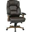 OSP Designs - Eco Leather Chair W/Padded Arms And Coated Base - Wine - Larger Front