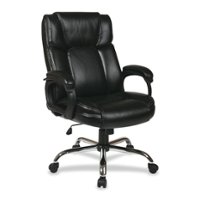 Office Star Products - WorkSmart Big Man's Executive Chair - Black - Front_Zoom