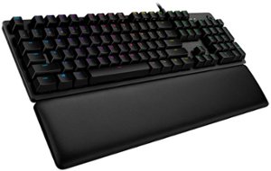 Logitech - G513 Carbon Full-size Wired Mechanical GX Blue Clicky Switch Gaming  Keyboard with RGB Backlighting - Carbon - Front_Zoom