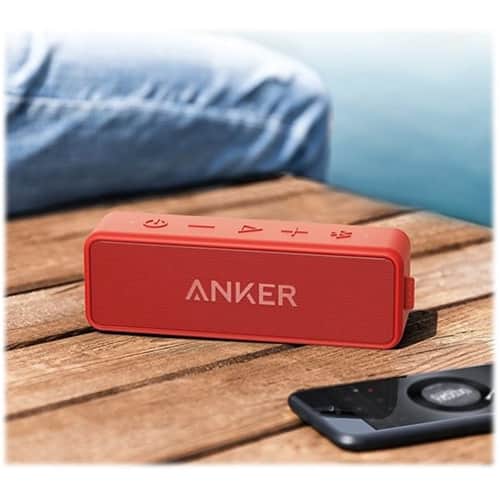 Alt View 12. Anker - SoundCore 2 Portable Bluetooth Speaker - Red.