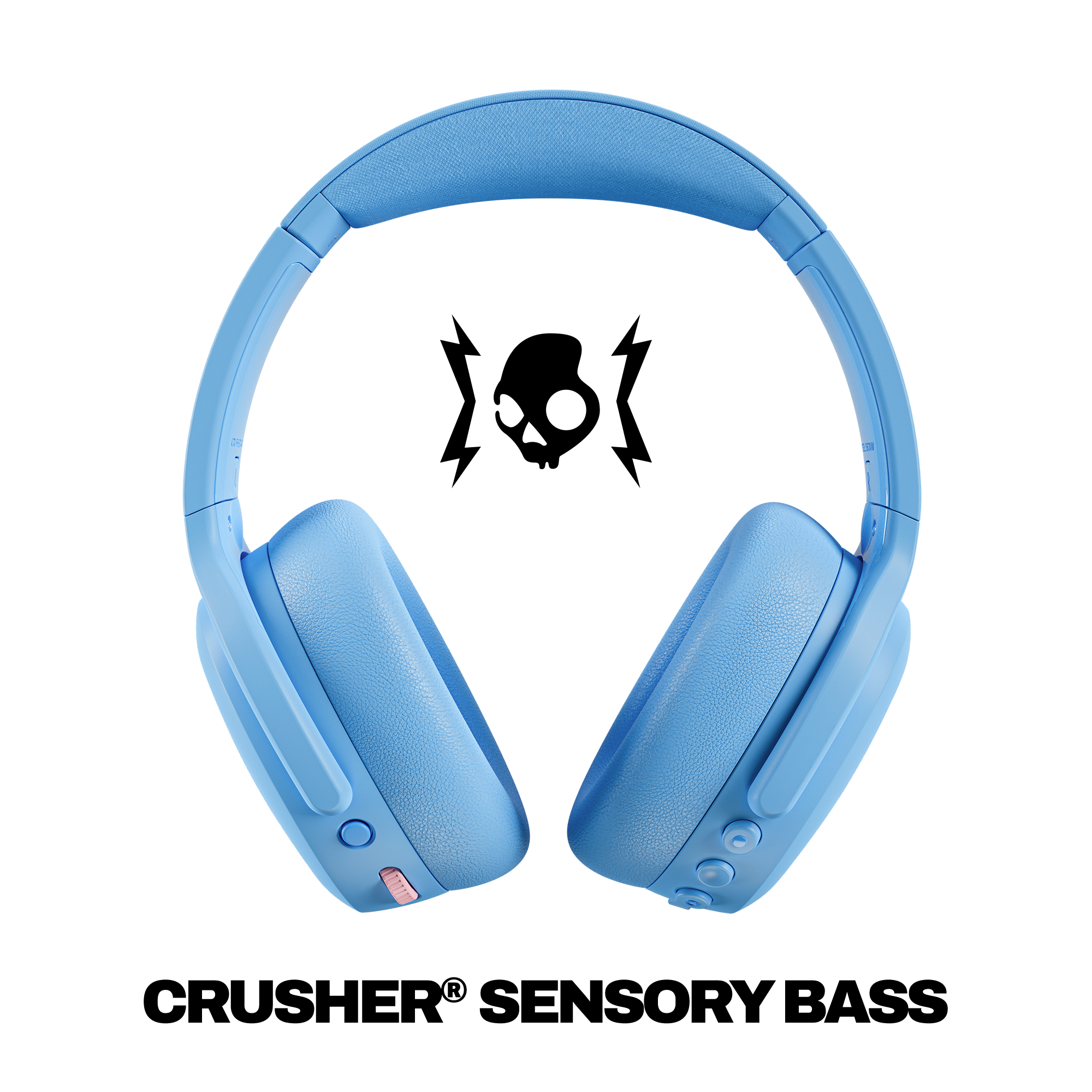 Angle. Skullcandy - Crusher ANC 2 Over-the-Ear Noise Canceling Wireless Bluetooth Headphones - Preppy Blue.