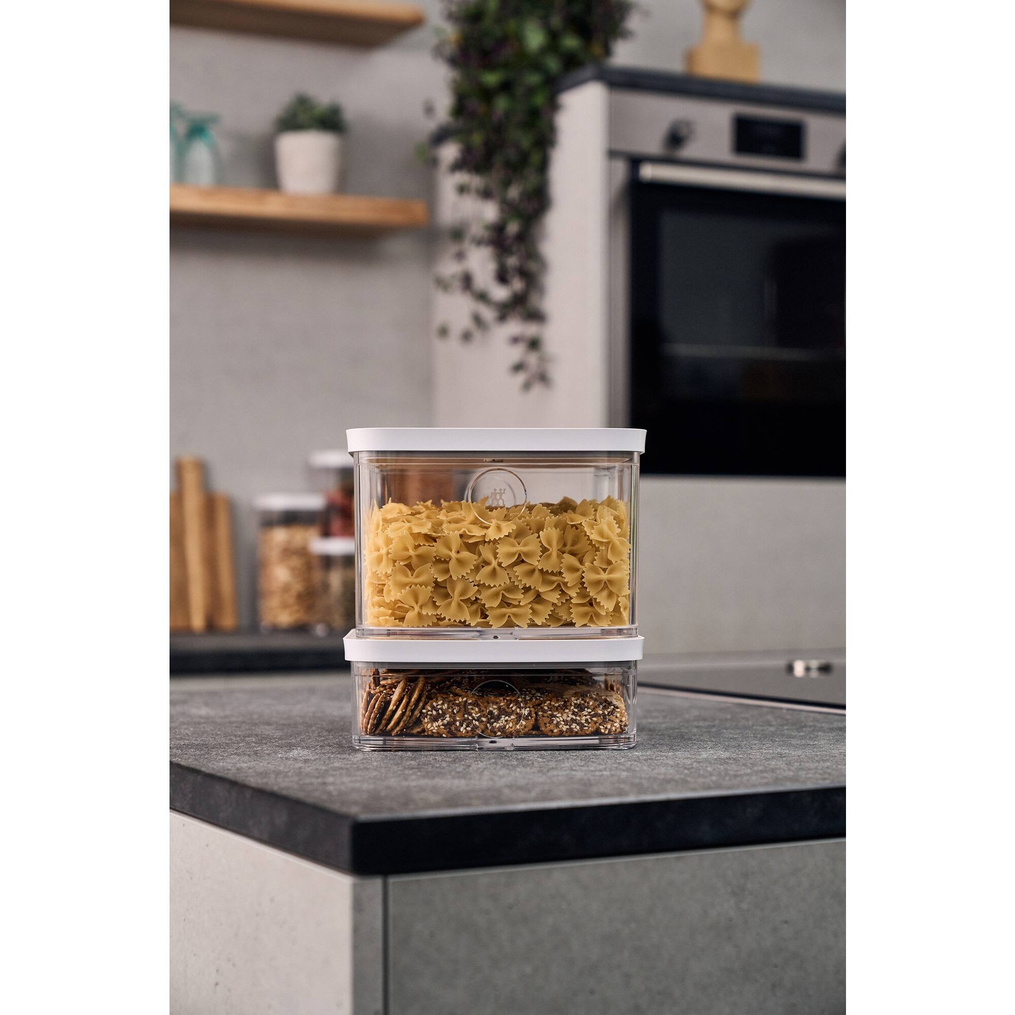 Alt View 5. ZWILLING - ZWILLING Fresh and Save Cube Box, Pantry Set, 2-pc, Large Tall Cube, 2L Containers, 4.2-qt - Clear.