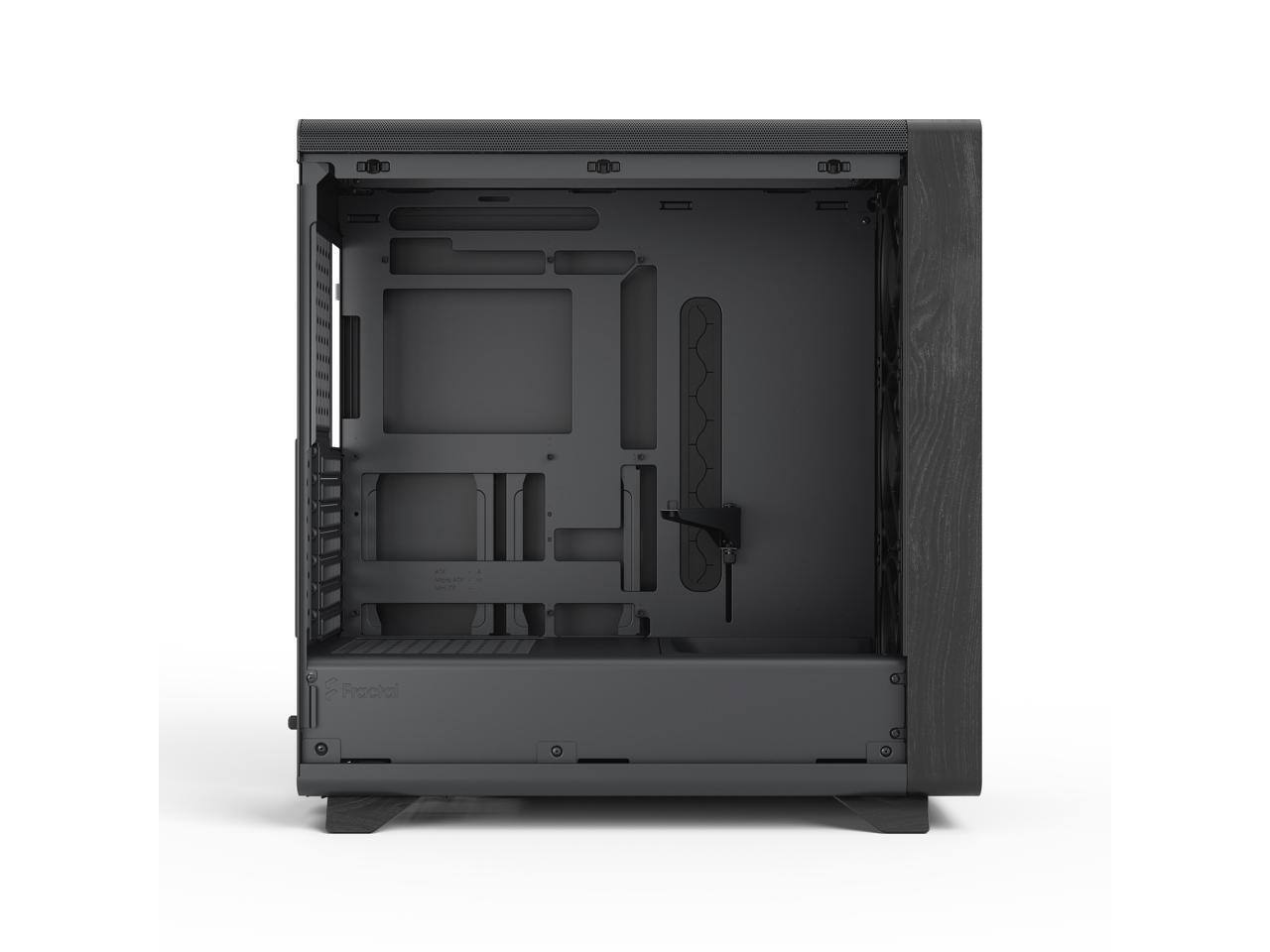 Alt View 5. Fractal Design - Fractal Design Summit Blackout TG Blackened Oak PC Case - Tempered Glass, 3 Fans, ATX/E-ATX/mATX/ITX - Black.