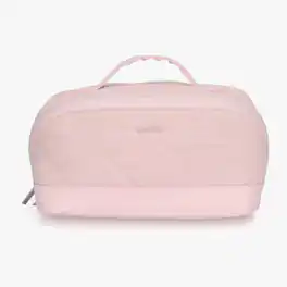 Hynes Eagle - Quilted Makeup Bag Organizer – Structured Base - Soft Pink