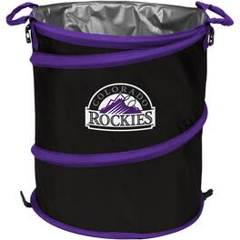 Logo Brands - Colorado Rockies Collapsible 3-in-1 Cooler - Black