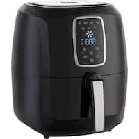 Emerald - 5.2L Digital Air Fryer - Black - Angle_Zoom