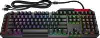 Front Zoom. HP OMEN - Sequencer Wired Gaming Optical-mechanical Blue Switch Keyboard with RGB Back Lighting - Black.