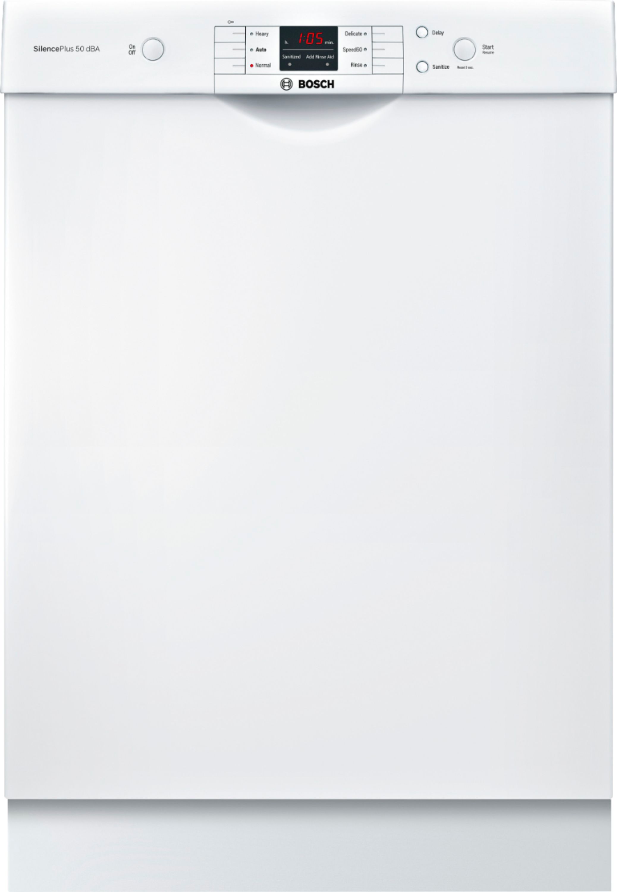 Bosch 100 Series 24 Front Control Built-In Dishwasher with Hybrid  Stainless Steel Tub White SHEM3AY52N - Best Buy