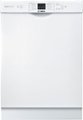 Front Zoom. Bosch - 100 Series 24" Front Control Built-In Dishwasher with Stainless Steel Tub - White.