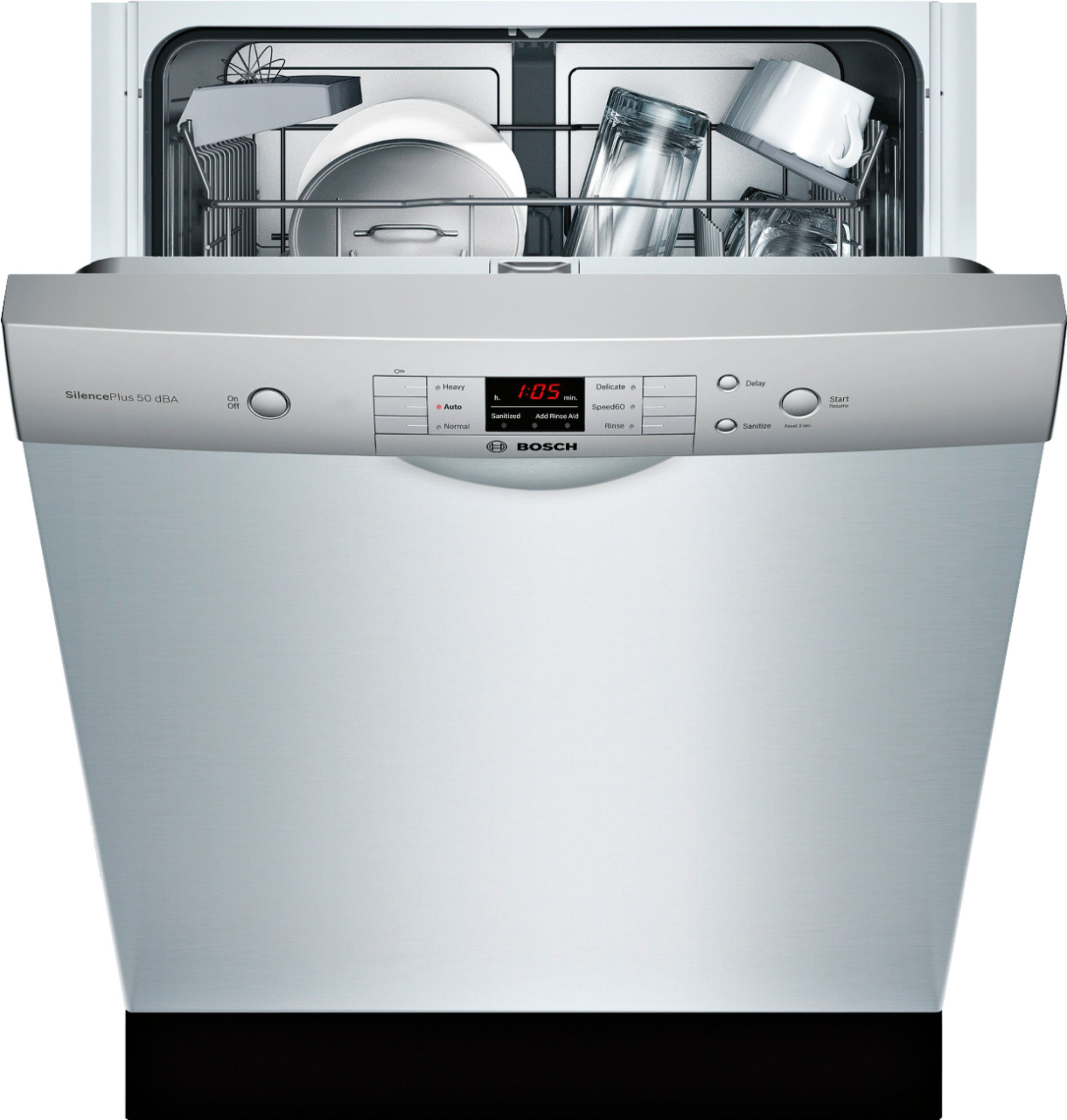 Bosch 100 Series 24 Front Control Built In Dishwasher With