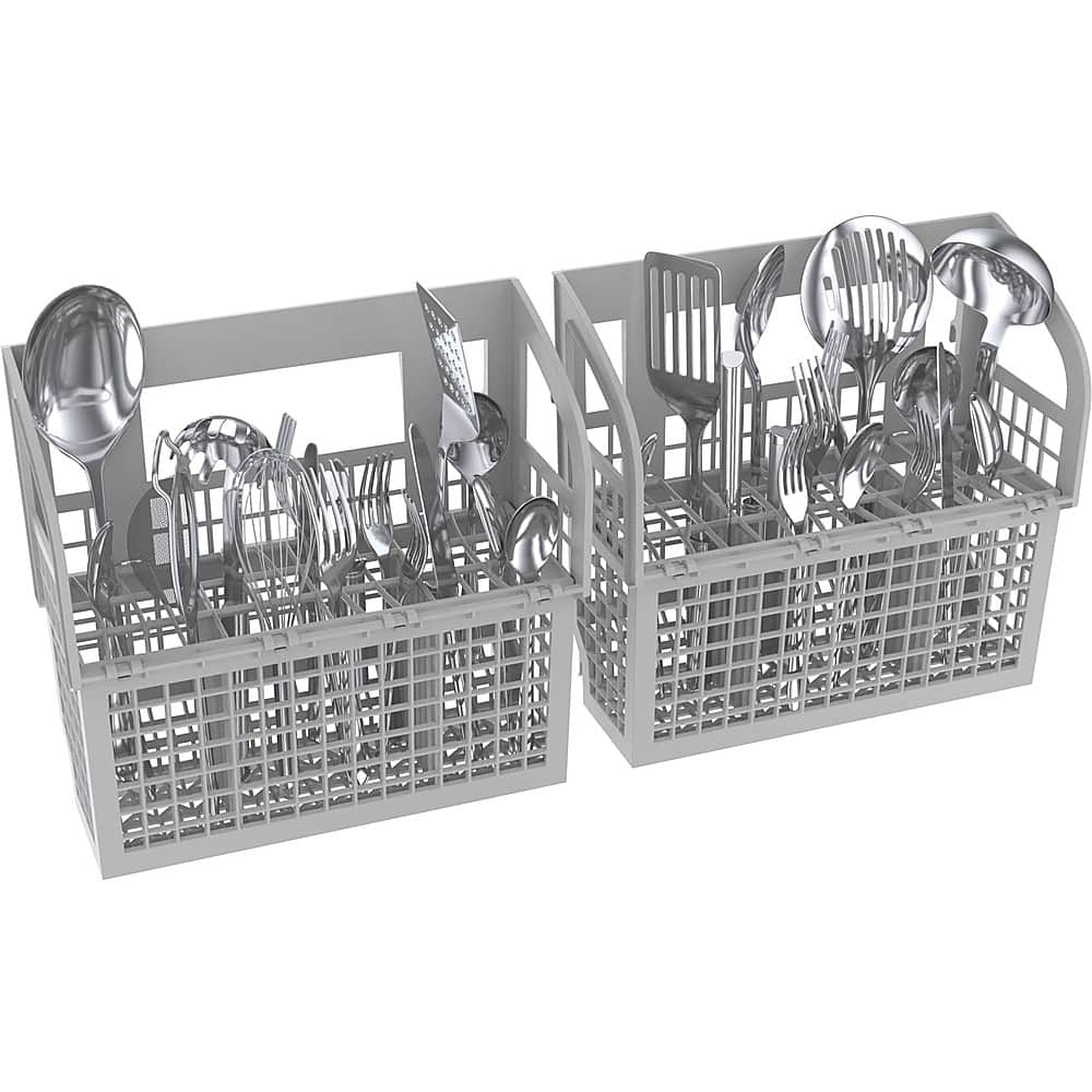 Alt View 14. Bosch - 100 Series 24" Front Control Built-In Dishwasher with Stainless Steel Tub - Black.