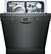 Alt View 2. Bosch - 100 Series 24" Front Control Built-In Dishwasher with Stainless Steel Tub - Black.
