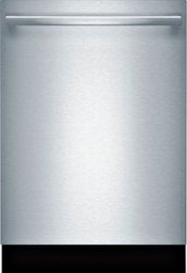 Bosch - 100 Series 24" Top Control Built-In Dishwasher with Hybrid Stainless Steel Tub - Stainless steel - Front_Zoom