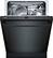 Alt View 2. Bosch - 100 Series 24" Top Control Built-In Hybrid Stainless Steel Tub Dishwasher, 48dBA - Black.