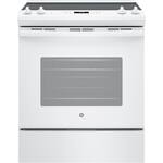 GE - 5.3 Cu. Ft. Self-Cleaning Slide-In Electric Range - White - Front_Standard
