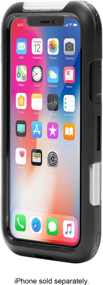 survivor extreme tactical modular case for apple iphone x and xs - black/clear