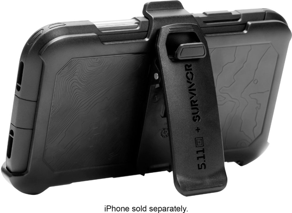 survivor extreme tactical modular case for apple iphone x and xs - black/clear