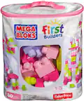 Front. Mega Bloks - First Builders Big Building Bag Building Set - Purple/Pink.