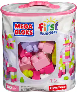 Mega Bloks - First Builders Big Building Bag Building Set - Purple/Pink