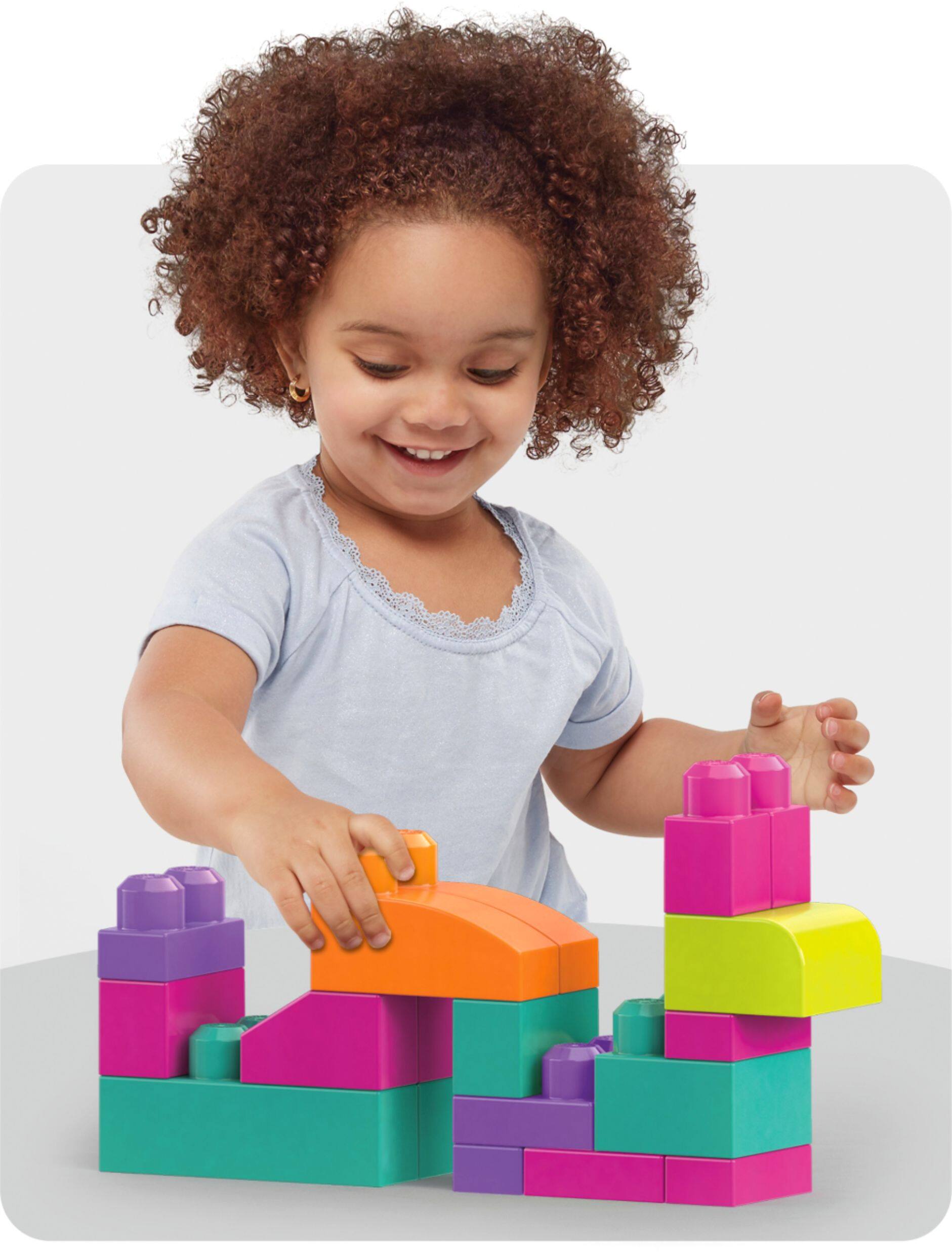 Alt View 12. Mega Bloks - First Builders Big Building Bag Building Set - Purple/Pink.