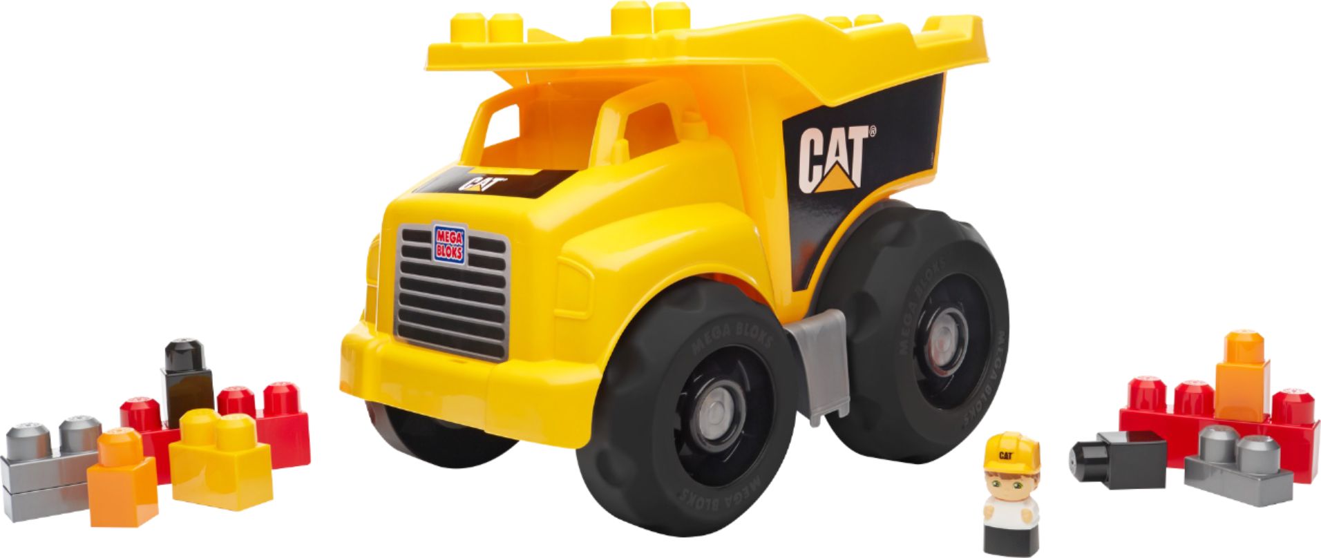 Mega Bloks DCJ86 Caterpillar Large Dump Truck Yellow for sale online