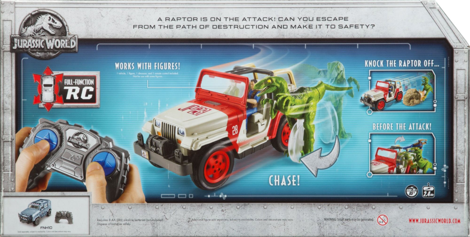 Jurassic World Jeep Wrangler Raptor Attack Radio Controlled Vehicle 