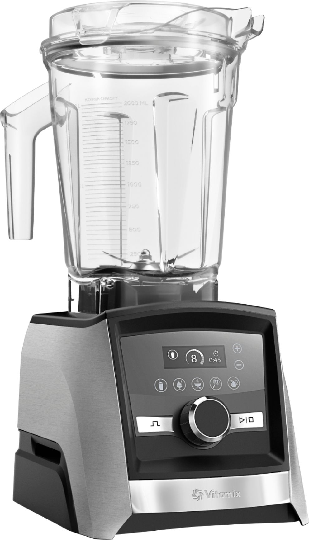 Angle View: Vitamix - Ascent Series A3500 Blender - Brushed Stainless Steel
