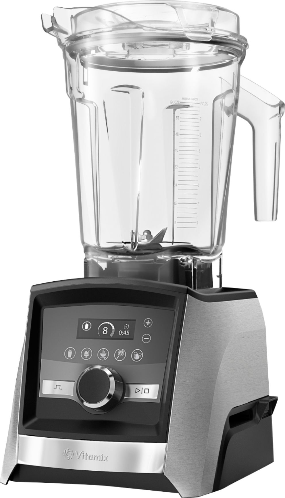 Left View: Vitamix - Ascent Series A3500 Blender - Brushed Stainless Steel