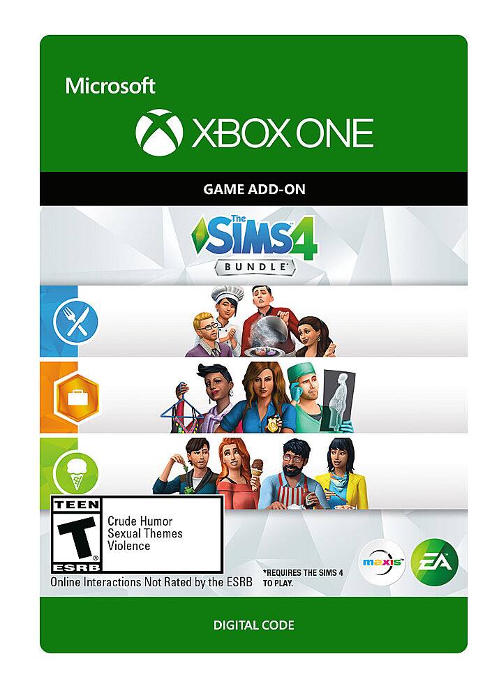 Front. Electronic Arts - The Sims 4 Bundle: Get to Work, Dine Out, Cool Kitchen Stuff.