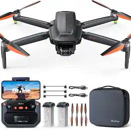 Bwine - F7GIM 6K Photo Drone with Camera for Adults, 3-Axis Brushless Gimbal, 4K/30fps Video, GPS Smart Control - Dark Gray